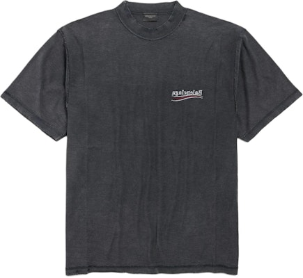 巴黎世家 黑色字母标志圆领T恤 830247TSVF39668 Buy 巴黎世家 黑色字母标志圆领T恤 830247TSVF39668