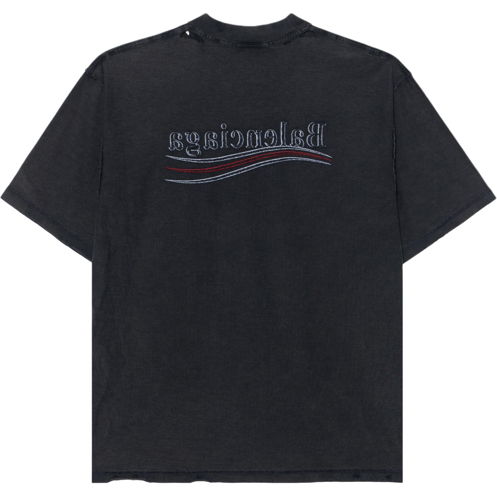 Lookbook 巴黎世家 黑色字母标志圆领T恤 830247TSVF39668