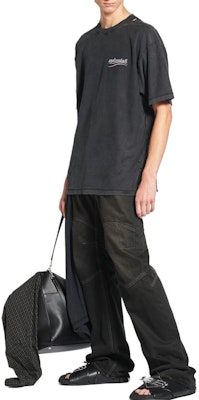 巴黎世家 黑色字母标志圆领T恤 830247TSVF39668 Sizing 巴黎世家 黑色字母标志圆领T恤 830247TSVF39668