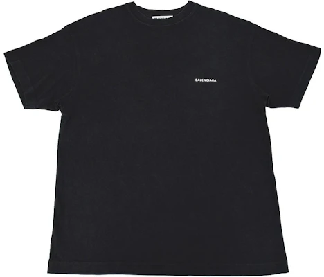 巴黎世家 黑色字母印花圆领T恤 休闲款修身短袖。 613969TYK281000 Order 巴黎世家 黑色字母印花圆领T恤 休闲款修身短袖。 613969TYK281000