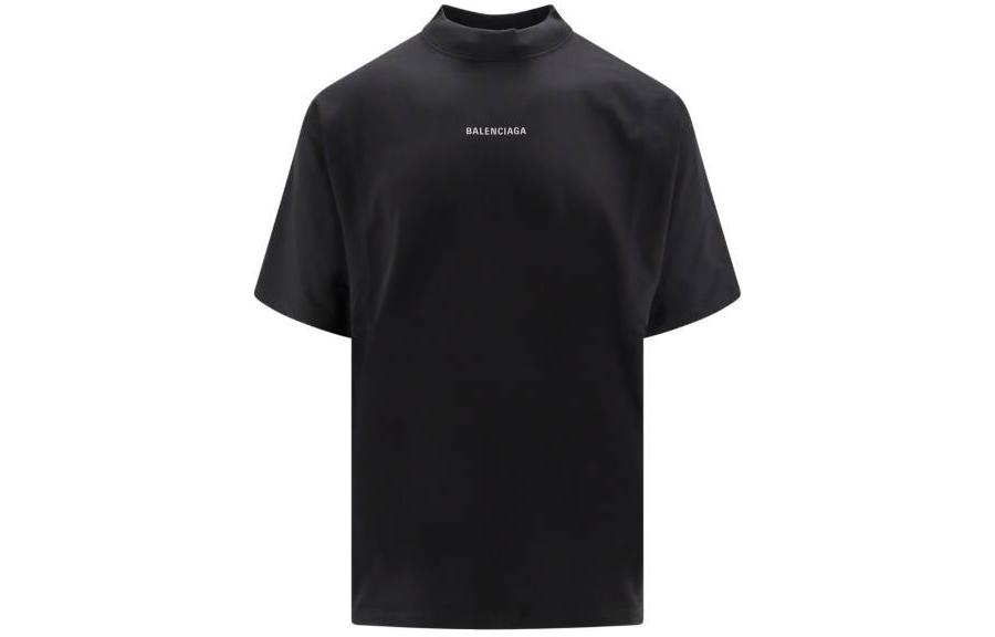 Balenciaga  Black Letter Print Crewneck T-Shirt Regular Fit Short Sleeve. 764235TQVN11083 圖 2