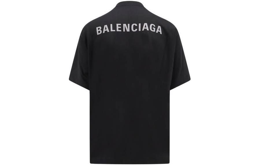 Balenciaga  Black Letter Print Crewneck T-Shirt Regular Fit Short Sleeve. 764235TQVN11083 圖 3