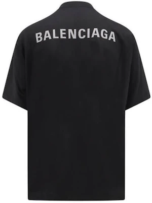 Balenciaga 黑色字母印花短袖圓領T恤 正版修身款式 764235TQVN11083 Lookbook Balenciaga 黑色字母印花短袖圓領T恤 正版修身款式 764235TQVN11083