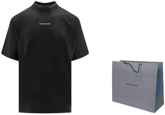 Balenciaga 黑色字母印花短袖圓領T恤 正版修身款式 764235TQVN11083 Shop Balenciaga 黑色字母印花短袖圓領T恤 正版修身款式 764235TQVN11083