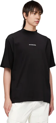 Balenciaga 黑色字母印花短袖圓領T恤 正版修身款式 764235TQVN11083 Purchase Balenciaga 黑色字母印花短袖圓領T恤 正版修身款式 764235TQVN11083