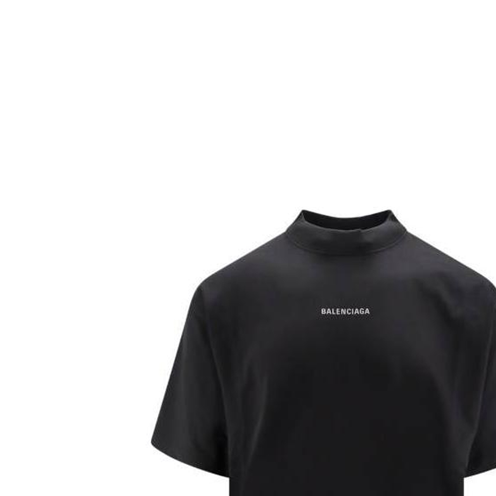 Balenciaga  Black Letter Print Crewneck T-Shirt Regular Fit Short Sleeve. 764235TQVN11083 圖 8