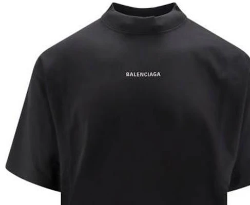 Balenciaga 黑色字母印花短袖圓領T恤 正版修身款式 764235TQVN11083 Cheap Balenciaga 黑色字母印花短袖圓領T恤 正版修身款式 764235TQVN11083