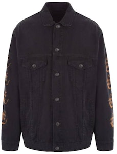 巴黎世家黑色印花长袖牛仔夹克 745054TNW111700 Order 巴黎世家黑色印花长袖牛仔夹克 745054TNW111700