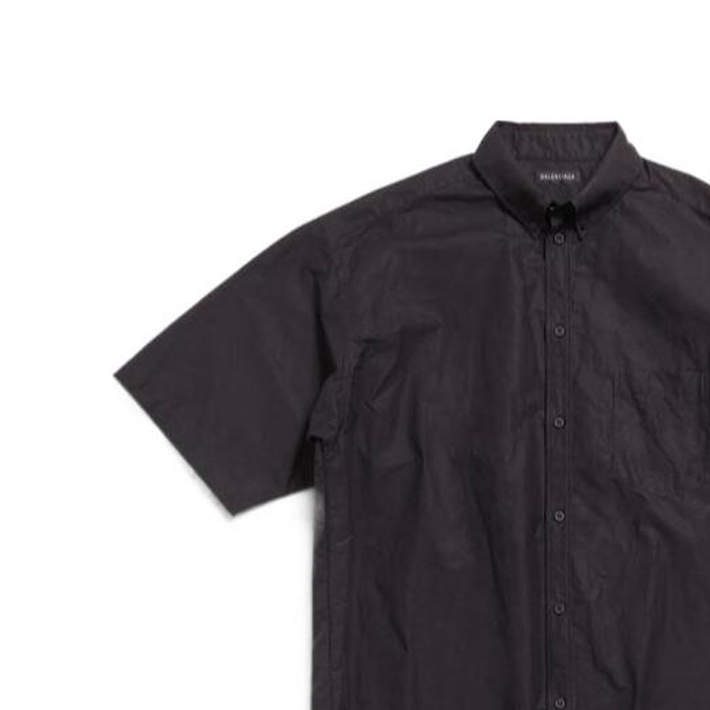 Sizing Balenciaga Camiseta Negra Estampada de Letras de Manga Corta y Corte Holgado 790732TNM601000