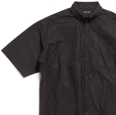 Balenciaga Camiseta Negra Estampada de Letras de Manga Corta y Corte Holgado 790732TNM601000 Sizing Balenciaga Camiseta Negra Estampada de Letras de Manga Corta y Corte Holgado 790732TNM601000