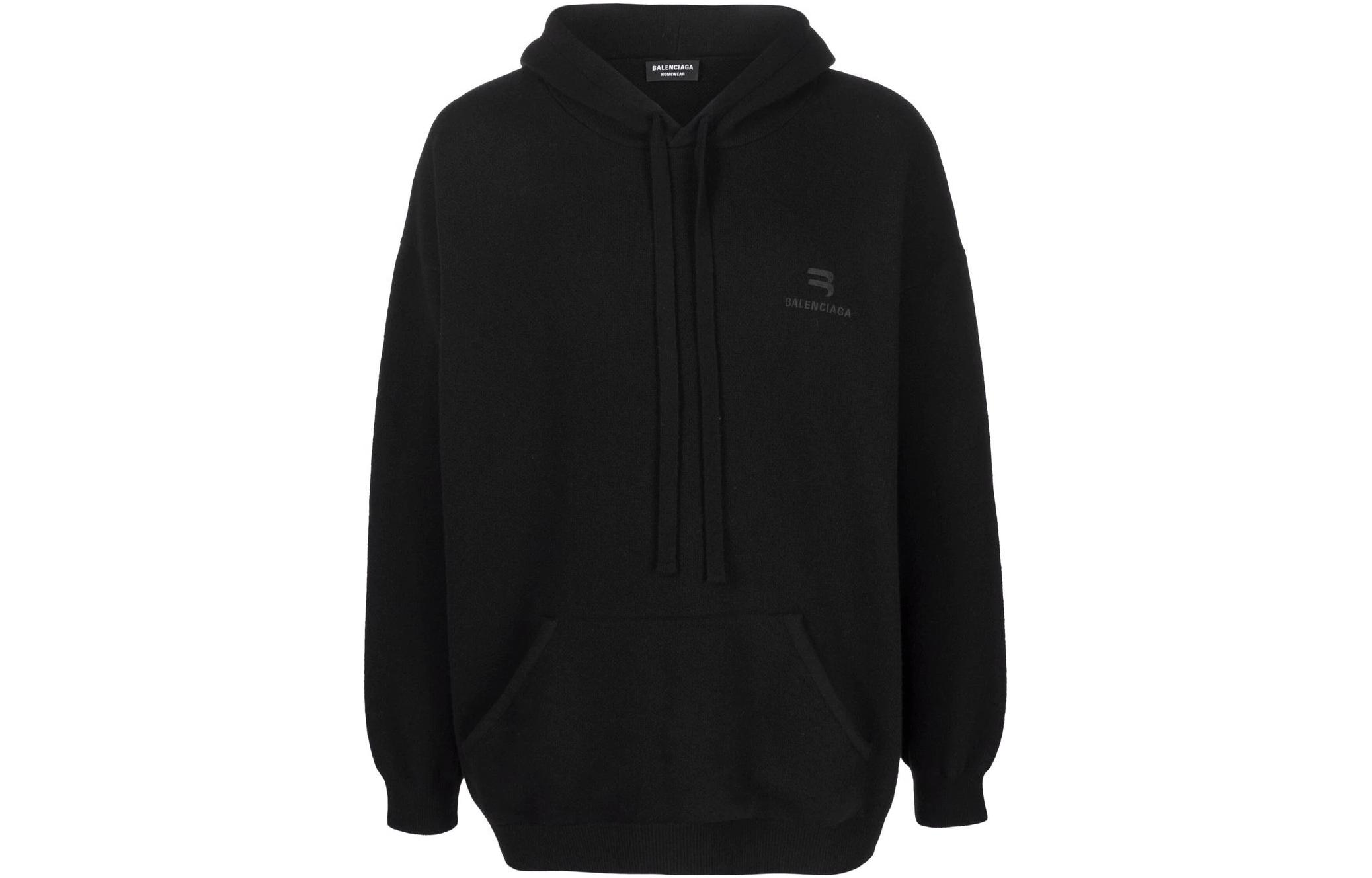 Balenciaga  Black Logo Embroidered Oversized Hoodie. 675300T41201000 圖 2