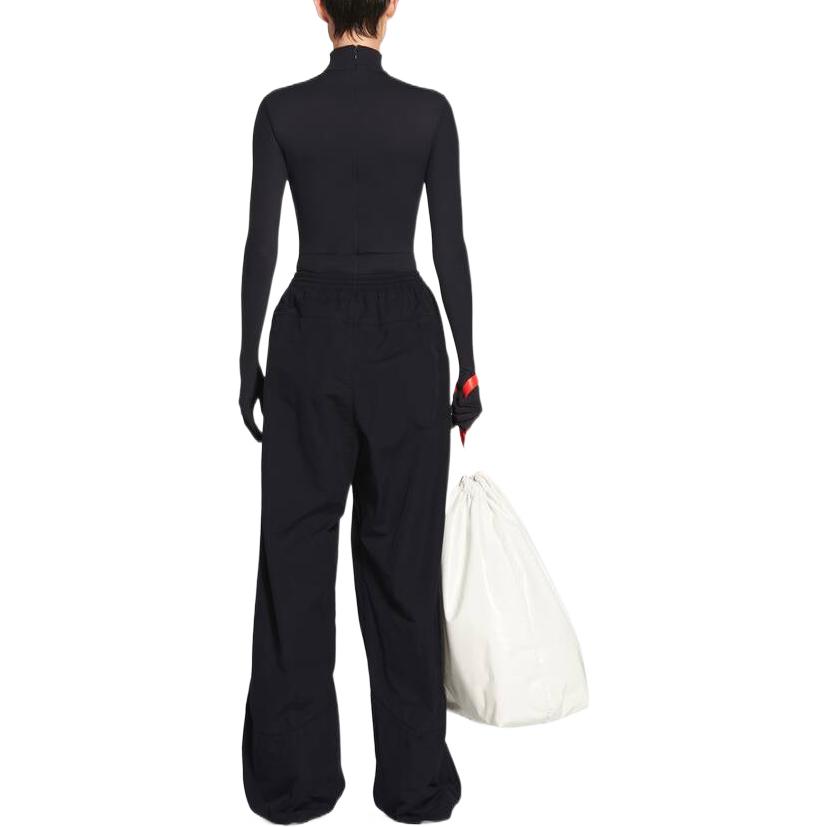 Purchase Balenciaga Celana Santai Fit Longgar Logo Bordir Hitam. 720234TYB181000