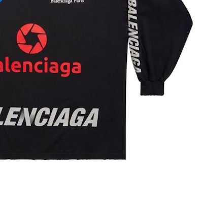 Balenciaga Black Logo Pullover Sweatshirt Leher Tinggi Regular Fit. 767879TPVE91000 Details for Balenciaga Black Logo Pullover Sweatshirt Leher Tinggi Regular Fit. 767879TPVE91000