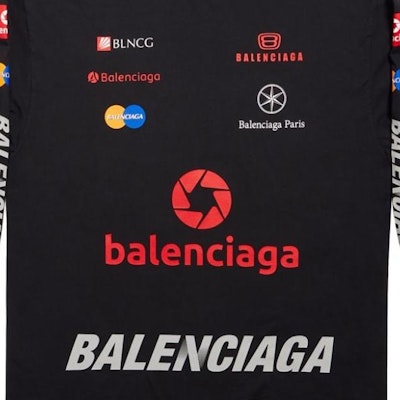 Balenciaga Black Logo Pullover Sweatshirt Leher Tinggi Regular Fit. 767879TPVE91000 Sizing Balenciaga Black Logo Pullover Sweatshirt Leher Tinggi Regular Fit. 767879TPVE91000