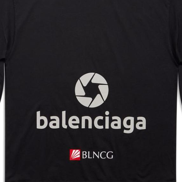 Cheap Balenciaga Black Logo Pullover Sweatshirt Leher Tinggi Regular Fit. 767879TPVE91000