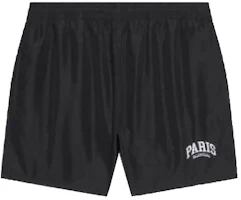 Order Balenciaga Black Logo Patch Elastic Waist Swim Trunks Regular Fit. 6896924A8B61077