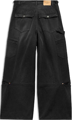 발렌시아가 블랙 로고 패치 와이드 레그 릴렉스 핏 청바지 767971TNW111672 Lookbook 발렌시아가 블랙 로고 패치 와이드 레그 릴렉스 핏 청바지 767971TNW111672