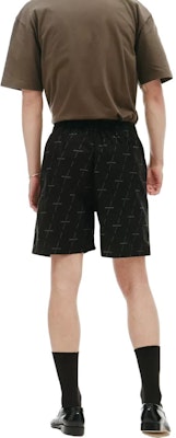 발렌시아가 블랙 로고 프린트 엘라스틱 웨이스트 캐주얼 쇼츠 레귤러 핏. 642237TJLF31269 Shop 발렌시아가 블랙 로고 프린트 엘라스틱 웨이스트 캐주얼 쇼츠 레귤러 핏. 642237TJLF31269