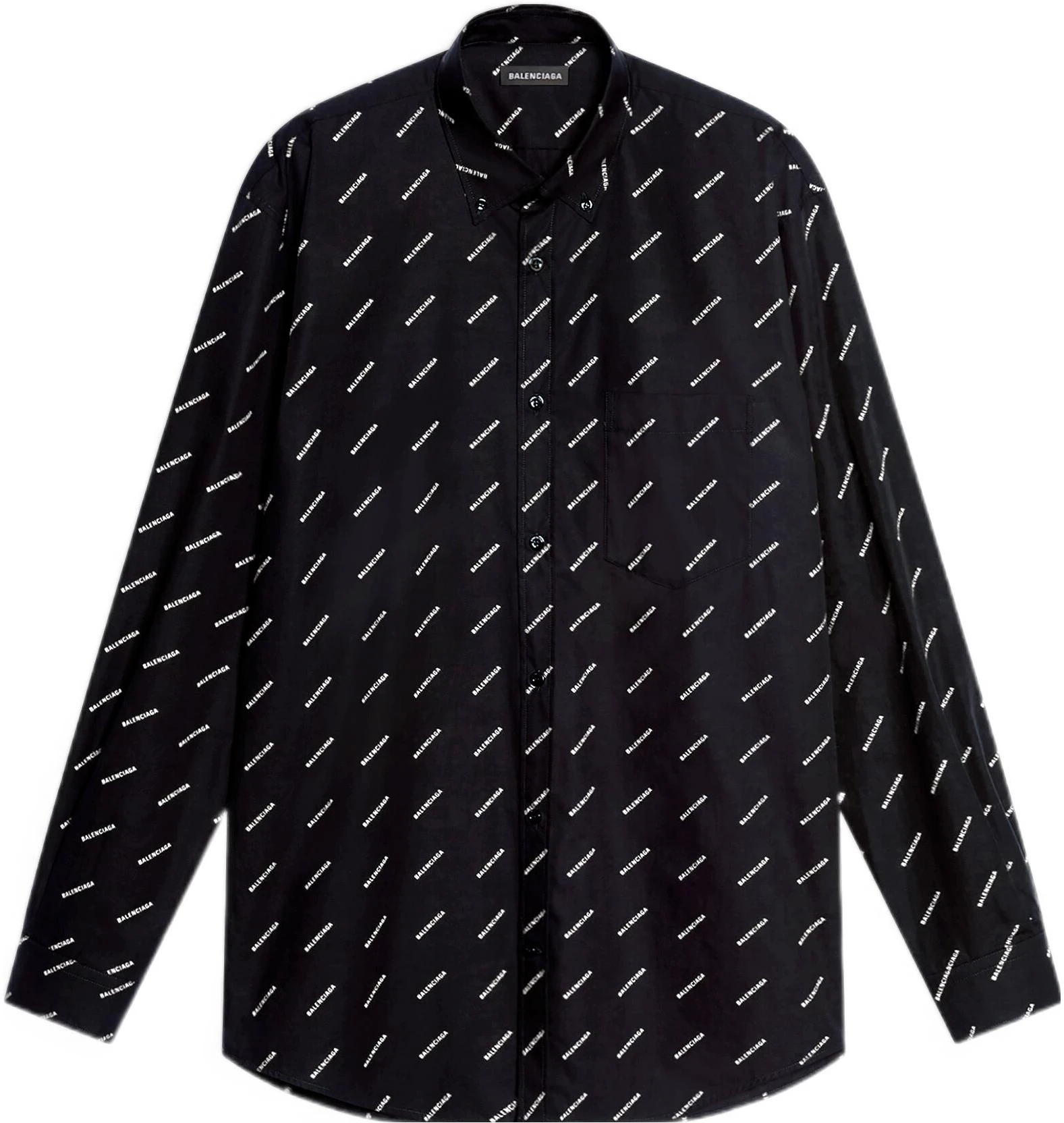 balenciaga-black-logo-print-long-sleeve-casual-shirt-regular-fit-534333-tbl-961070