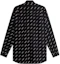 Lookbook Balenciaga Black Logo Print Long Sleeve Casual Shirt Regular Fit 534333TBL961070