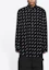 Purchase Balenciaga Black Logo Print Long Sleeve Casual Shirt Regular Fit 534333TBL961070