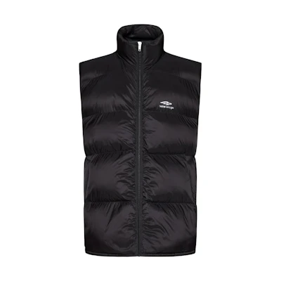 Balenciaga Black Logo Print Stand-Collar Vest Casual Fit 773987ΤΡΟ391000