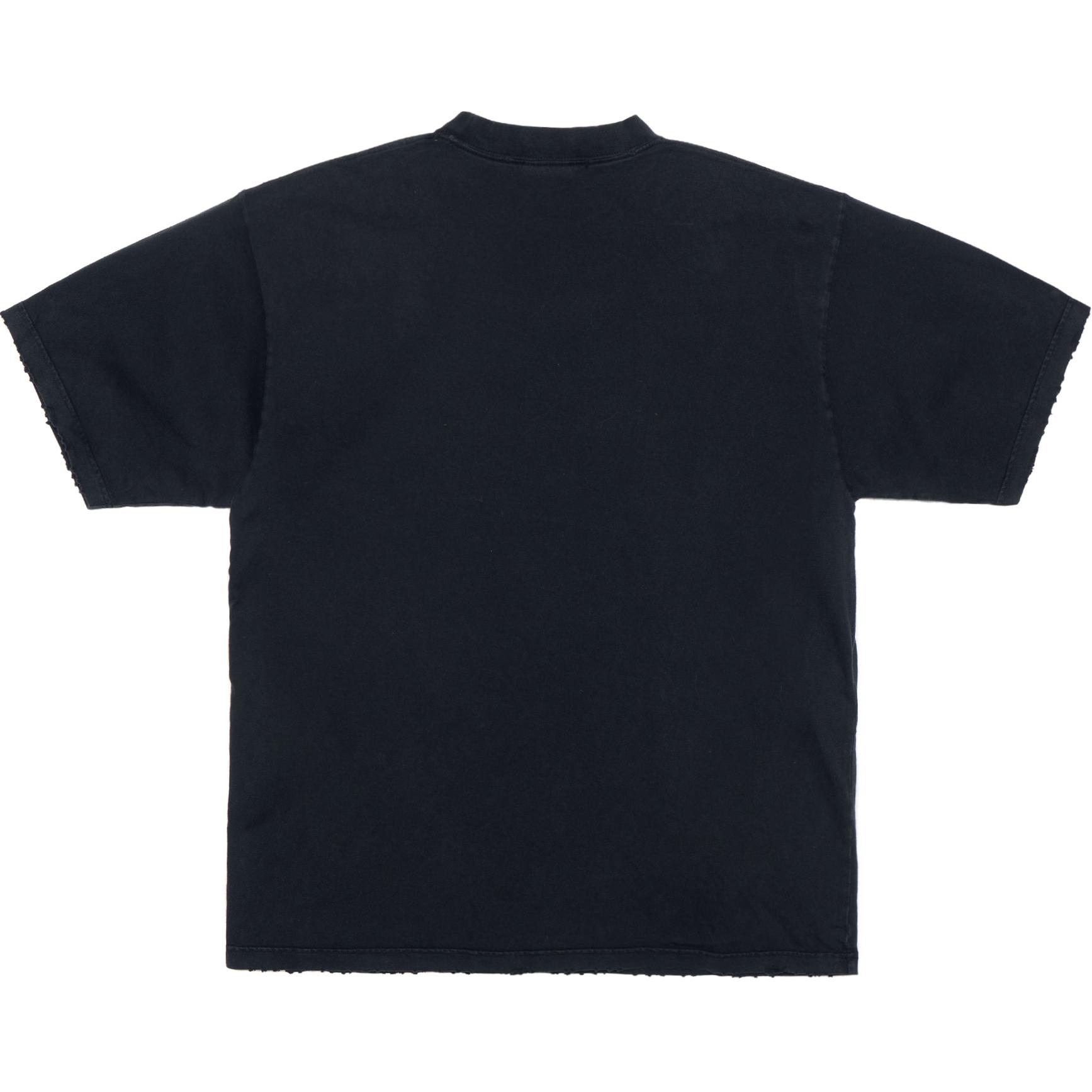 Balenciaga  Black Logo Printed Crewneck T-Shirt. 739784TOVK18190 圖 3