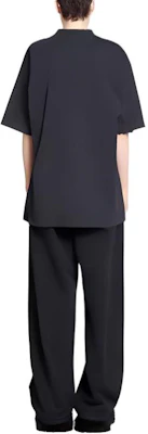 バレンシアガ ブラック ロゴプリント クルーネック Tシャツ 739784TOVK18190 Details for バレンシアガ ブラック ロゴプリント クルーネック Tシャツ 739784TOVK18190