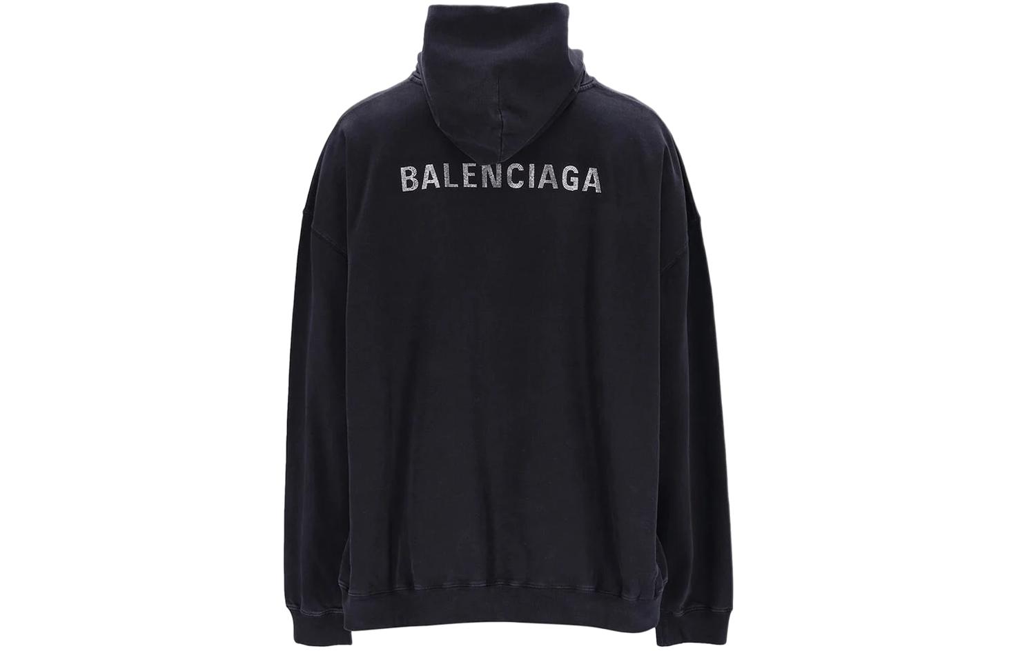 Lookbook Balenciaga Sudadera Negra con Logo Entallada Pullover 620973-TNVU2-1073