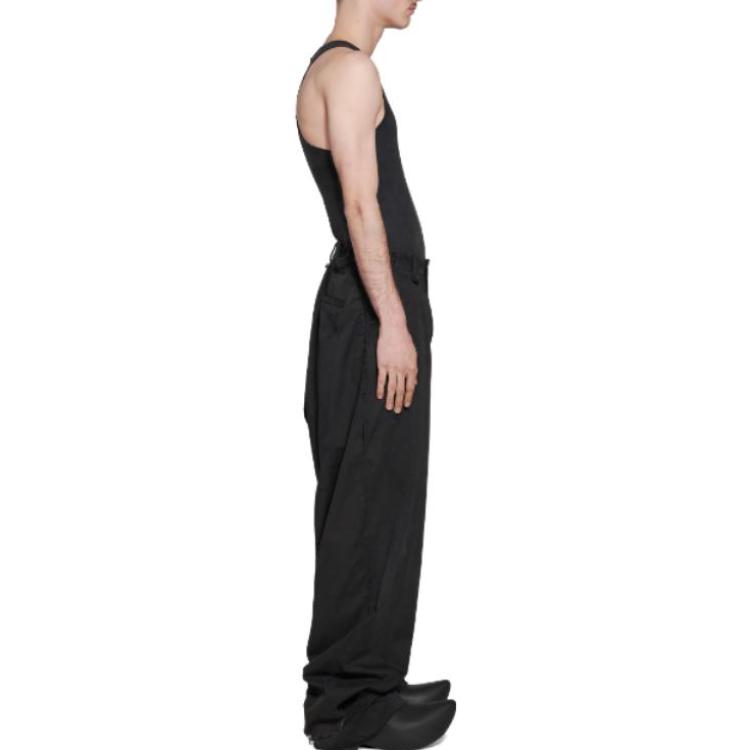 Details for 巴黎世家 黑色寬鬆褲配鑽飾胸針細節 746497TBP011000