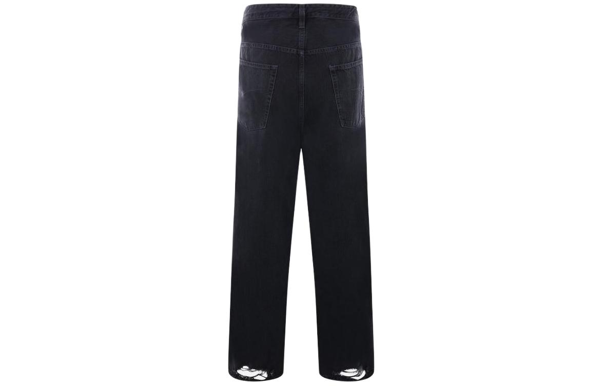 Balenciaga  Black Loose Fit Straight-Leg Drawstring Jeans. 786643TQW592470 圖 3