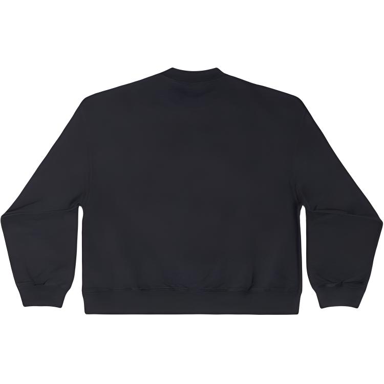 Lookbook Balenciaga 黑色寬鬆字母貼花圓領長袖上衣 697869TLVL81000