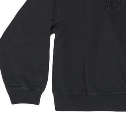 Balenciaga 黑色寬鬆字母貼花圓領長袖上衣 697869TLVL81000 Purchase Balenciaga 黑色寬鬆字母貼花圓領長袖上衣 697869TLVL81000