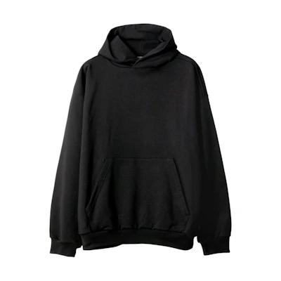 Balenciaga Black Oversized Hoodie Pullover Long Sleeve Sweatshirt. 773281TPVO91000