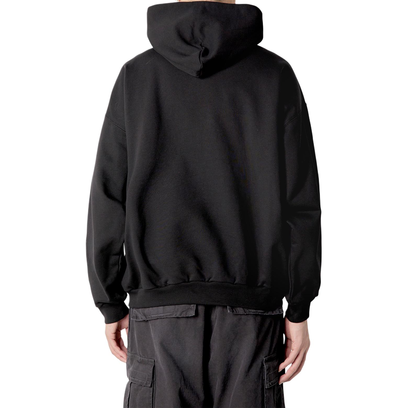 Shop Sudadera Negra Balenciaga Sobredimensionada de Manga Larga y Estilo Pullover. 773281TPVO91000