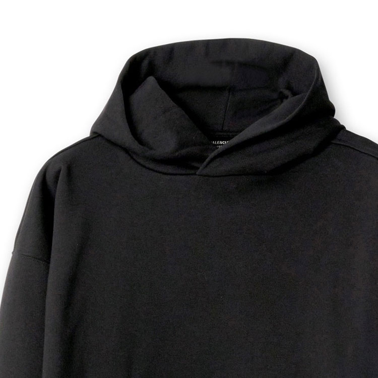 Sizing Sudadera Negra Balenciaga Sobredimensionada de Manga Larga y Estilo Pullover. 773281TPVO91000