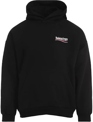 발렌시아가 블랙 오버사이즈 후디 레터 프린트 롱 슬리브 767877TKVI91070 Order 발렌시아가 블랙 오버사이즈 후디 레터 프린트 롱 슬리브 767877TKVI91070