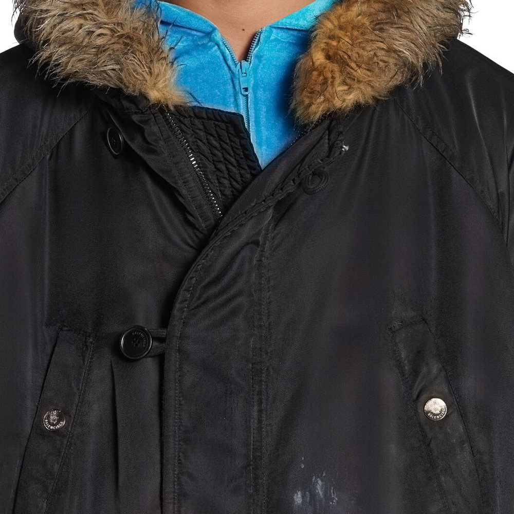 Details for 巴黎世家黑色宽松长袖中长款拉链外套夹克. 751730TMO131000