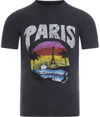 Balenciaga Black Printed Crewneck Regular Fit T-Shirt. 767878TPVM21569 Order Balenciaga Black Printed Crewneck Regular Fit T-Shirt. 767878TPVM21569