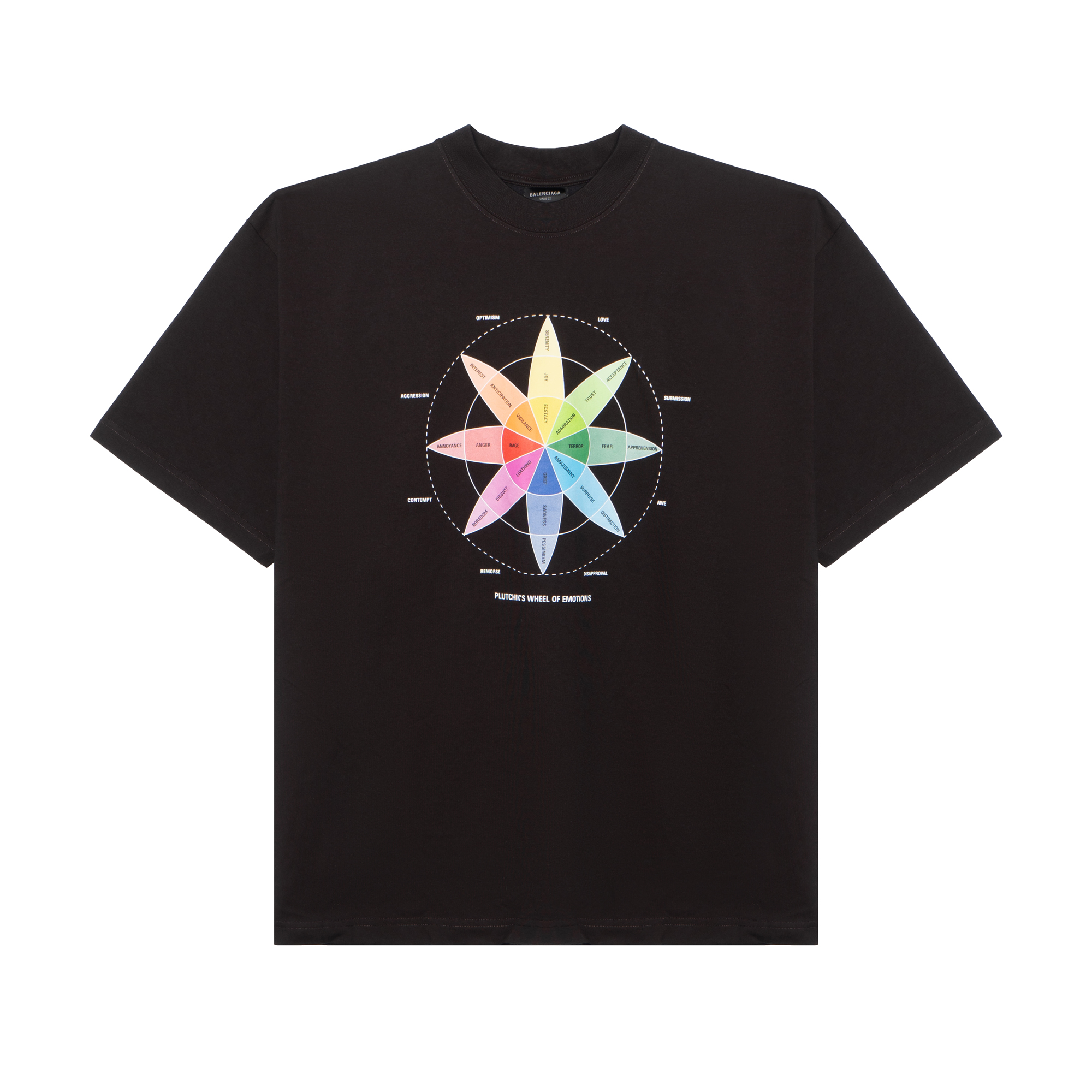 Buy Balenciaga 黑色印花修身圓領T恤 764235TQVS31055