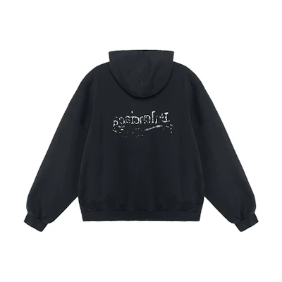 Balenciaga Black Pullover Sweatshirt with Colorblock Logo Print Design. 739024TNVE91197