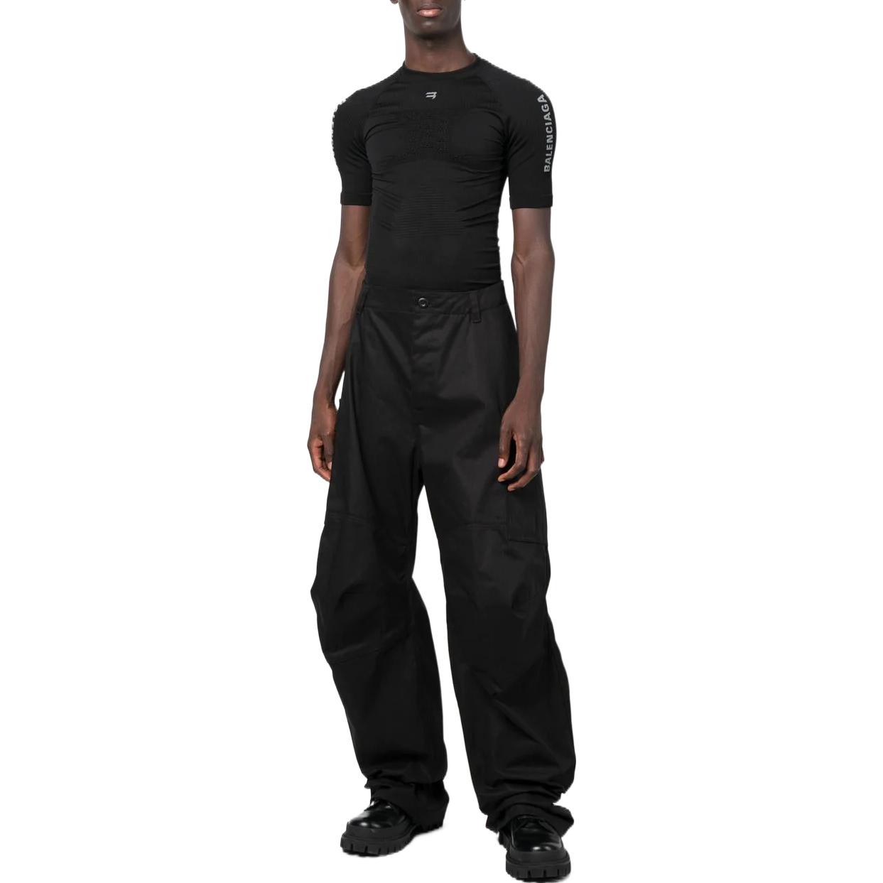 Balenciaga  Black Regular Fit Letter Print Crew Neck T-Shirt. 7196624C9B41000 圖 3