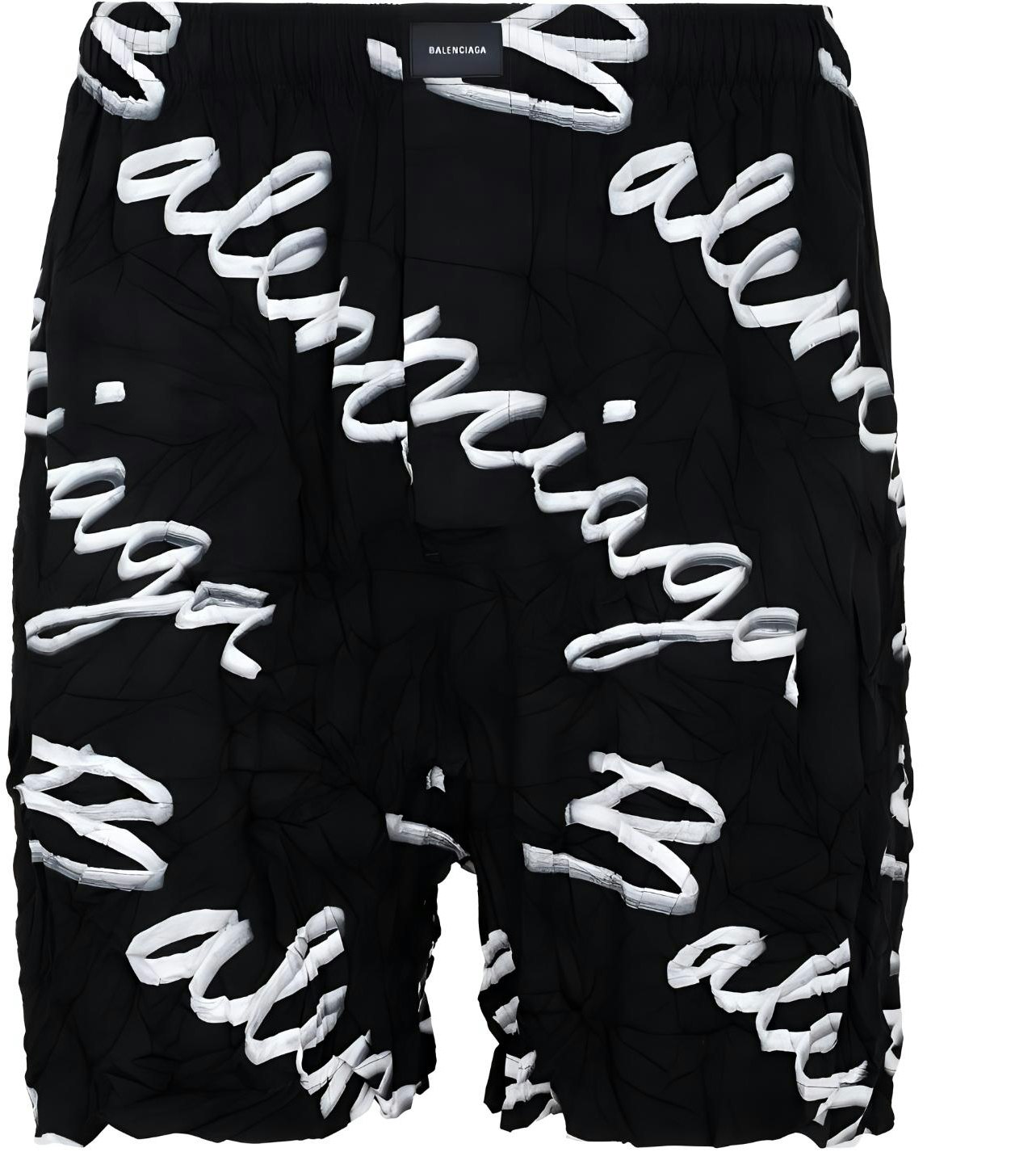 balenciaga-black-relaxed-fit-logo-print-casual-shorts-672410-tml-131070