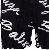 Details for Balenciaga Black Relaxed-Fit Logo Print Casual Shorts. 672410TML131070