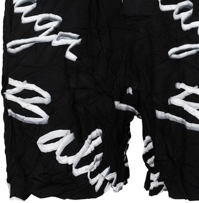 발렌시아가 블랙 로고 프린트 릴랙스 핏 캐주얼 반바지. 672410TML131070 Details for 발렌시아가 블랙 로고 프린트 릴랙스 핏 캐주얼 반바지. 672410TML131070