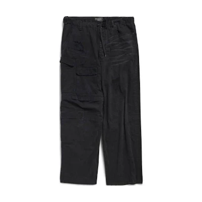 Balenciaga Black Solid Color Cargo Pants Regular Fit. 786645TQW541071