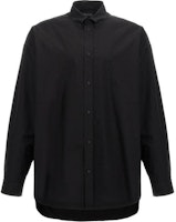 Balenciaga Black Solid Color Long Sleeve Button-Up Shirt Classic Fit 796982TNM601000 Balenciaga Black Solid Color Long Sleeve Button-Up Shirt Classic Fit 796982TNM601000
