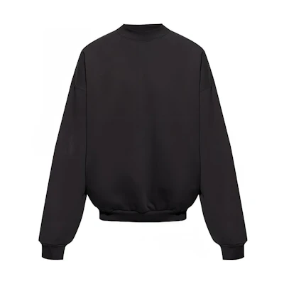 Balenciaga Black Solid Color Long Sleeve Casual Sweatshirt Regular Fit 724511TNVL61070