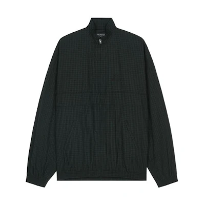 Balenciaga Black Solid Color Zip-Up Casual Jacket Regular Fit. 659099TKM322863