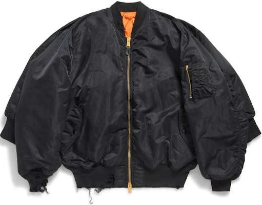 Balenciaga Jaket Hitam Zip-Up Longgar Fit 790763TYD311000 Buy Balenciaga Jaket Hitam Zip-Up Longgar Fit 790763TYD311000